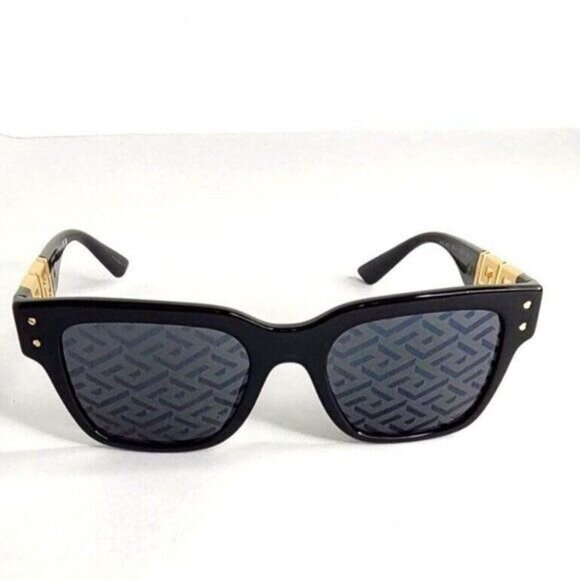 VERSACE Sunglasses Monogram Logo Lens VE4421 La Greca Logo Arms Black - Picture 6 of 14